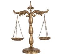 Vaguelly Vassoio espositivo per gioielli in metallo in stile vintage, con bilancia, organizer per cosmetici, centrotavola unico, scultura decorativa per la casa