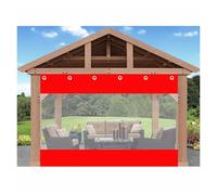 VagxTbs Tende Impermeabili Trasparenti da Giardino All'aperto Pellicola Antipioggia Antigelo per Pergola, Veranda, Tende Spesse 0,5mm, Rosso Personalizzabile(2.5x1m)