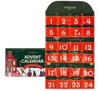 VAHDAM Calendario Avvento Te 2026 | 24 Bustine Assortite Pieghevole | Calendario dell'avvento con 24 bustine di tè assortite, una sorpresa al giorno fino a Natale, per donne e uomini