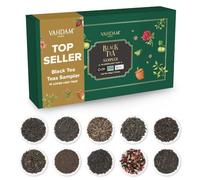VAHDAM, Confezione Regalo con Assortimento di Tè Nero - Scatola per Infusione di (10 Gusti) con 10 Miscele di Nero in Foglie Sfuse | Confezioni Regalo Di Di per Donne e Uomini