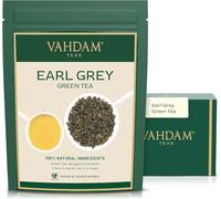 VAHDAM, Earl Grey con Tè Verde agli Agrumi (100g) Tè Verde in Foglie con Puro Olio di Bergamotto, Da Giardini di Alta Quota, Sottovuoto