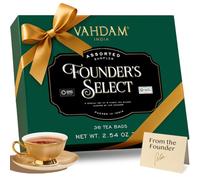 VAHDAM, Founder's Select - Assortimento di Tè, Scatola Regalo (6 Gusti, 36 Bustine di Tè) | Scatola di Infusione Te con una Varietà di | Assortimento Regalo