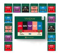 VAHDAM, Set degustazione tè nero | 5 gusti, 20 bustine | Confezione varietà, | Regali per donne e uomini | Assortimento di tè di Natale