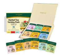 VAHDAM Set Degustazione Tisane | 36 Filtri, 6 Gusti | Curcuma Agrumi Zenzero, Curcuma Camomilla, Ibisco, Moringa, Menta Verde, Zenzero | Senza Caffeina e Non OGM | Idee Regalo Donna e Uomo