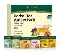 VAHDAM, Set Regalo Assortito di Tisane (36 Bustine, 6 Gusti) | Senza Caffeina, Senza OGM