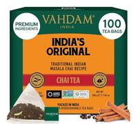 VAHDAM Te Chai Originale (100 Bustine) The Chai Indiano | Senza Aromi Artificiali | Con Spezie Esotiche di Prima Qualità