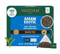 VAHDAM Te Nero Assam (100 Bustine) Alto Tenore di Caffeina | The Nero bustine Forte, Robusto e Aromatico
