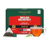 VAHDAM, Tè Nero English Breakfast (30 Bustine) Alto Tenore di Caffeina - Valida Alternativa al Caffè | The Nero in Foglie Forte, Robusto e Aromatico | In Bustine Piramidali per una Infusione Perfetta