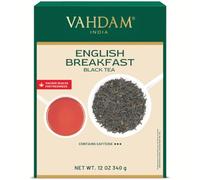 VAHDAM Te Nero English Breakfast Sfuso, 340 g, 170+ Tazze | Tè nero in foglie intere | Robusto, note di malto | Alta caffeina | Monorigine, sottovuoto