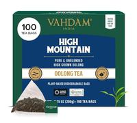 VAHDAM, Tè Oolong dall'Himalaya (100 Bustine di Tè) - 100% naturale, disintossicante e snellente, perfetto per perdere peso | Tè Oolong a Foglia Lunga in Bustine Piramidali | Dall'India