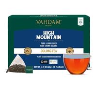 VAHDAM, Tè Oolong di Alta Montagna (30 Bustine Piramidali) | Raccolto a Mano nelle Piantagioni di Darjeeling ad Alta Quota | Foglie di Tè Oolong Forti e Robuste | 100% Naturale
