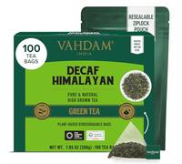 VAHDAM Te Verde Decaffeinato dell’Himalaya | 100 Filtri Piramidali | Senza Caffeina | The Verde Bustine Premium