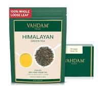 VAHDAM, Tè Verde Foglie (100g, 100+ Tazze) TÈ Verde di Alta Quota Direttamente dalle Vette dell'Himalaya, Sottovuoto, Puro Verde in Foglia Monorigine