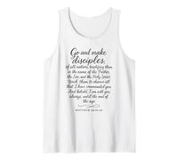 Vai a Fare discepoli Matteo 28: 19 20 Scrittura in versi biblici Canotta