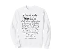 Vai a Fare discepoli Matteo 28: 19 20 Scrittura in versi biblici Felpa