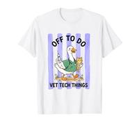 Vai a Fare Vet Tech Silly Goose Stripes Maglietta con Stampa Grafica Economica