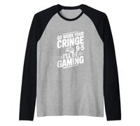 Vai a Lavorare Il Tuo rabbrivido 9-5 I'll Be Gaming Maglia con Maniche Raglan