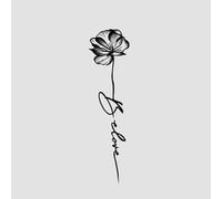Vai All'Adesivo Del Tatuaggio Del Fiore Dell'Amore Adesivo Del Tatuaggio Del Succo Di Erbe Semipermanente Impermeabile A Lunga Durata