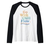 Vai con Il Flusso Freddo retrò estetico Positivo Vibrazioni Groovy Maglia con Maniche Raglan