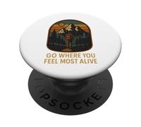 Vai dove ti senti più vivo Escursion PopSockets PopGrip Adesivo