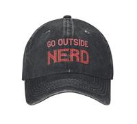 Vai Fuori Berretto da Baseball da Sole Nerd con Stampa Unisex-Teens Cappelli Hip Hop Streetwear Estivo da Corsa Cappellini da Baseball con Crema Solare Hippie