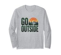 Vai Fuori Montagna Alba Paesaggio Tipografia Maglia a Manica