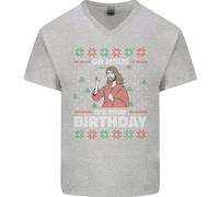 Vai Gesù È Il Tuo Compleanno Divertente Natale Uomo V-Neck Cotone T-Shirt