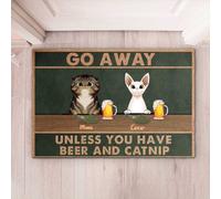Vai Via A Meno Che Tu Non Abbia Birra E Erba Gatta - Animale Domestico Per Gatti Personalizzato Tappetino Da Bagno Lavabile Tappetini Porta Dingresso Divertenti Tappeti D'Ingresso Per 40X60Cm