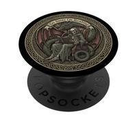 Vai via sto leggendo Funny Skeleton Dragon Lover PopSockets PopGrip Adesivo