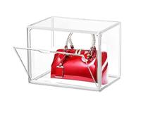 Vaian Scatola di plastica acrilica, Trasparente impilabile con porta magnetica, Per i giocattoli, Collezione, Cosmetici, Scarpe, Libri (1 set)