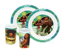 VAIANA DISNEY 006340 - Set di 2 bicchieri da 220 ml e 2 piatti Ø22 cm