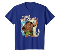Vaiana Maui You're Welcome Maglietta, Bambini, Blu Reale, 4 anni