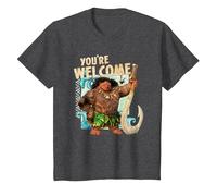 Vaiana Maui You're Welcome Maglietta, Bambini, Grigio Scuro, 10 anni