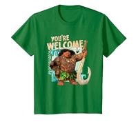 Vaiana Maui You're Welcome Maglietta, Bambini, Verde Mela, 6 anni