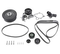 Vaico - V20 50105 BEK - Pompa Acqua + Cinghia Scanalata Kit - Per BMW
