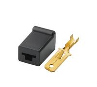 VAIGAI Yige Store 1-20 set 1 pin Way nero maschio 6,3 mm serie DJ7011C-6.3-11 connettore elettrico elettrico automatico con terminali (dimensioni: 20 set)