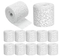 VAIGU:OA Gibsbindenden zum Bastel- 12 rotoli da 5 cm x 270 cm, set di bende in gesso, ad asciugatura rapida per la medicina o per modellismo, per modellismo e modellismo