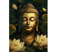 VAIIEYO 5D Diamond Painting Budda, Diamond Painting Kit Completo Religione, Pittura Diamante 5D Fai da Te, Ricamo con Strass Punto Croce Arte e Artigianato Decorazione per Casa e Pareti 30x40 cm-3