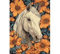 VAIIEYO 5D Diamond Painting Cavallo, Diamond Painting Kit Completo Animale, Pittura Diamante 5D Fai da Te, Ricamo con Strass Punto Croce Arte e Artigianato Decorazione per Casa e Pareti 30x40 cm-46