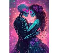 VAIIEYO 5D Diamond Painting Cranio, Diamond Painting Kit Completo Coppia, Pittura Diamante 5D Fai da Te, Ricamo con Strass Punto Croce Arte e Artigianato Decorazione per Casa e Pareti 30x40 cm-21