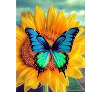 VAIIEYO 5D Diamond Painting Girasole, Diamond Painting Kit Completo Fiore, Pittura Diamante 5D Fai da Te, Ricamo con Strass Punto Croce Arte e Artigianato Decorazione per Casa e Pareti 30x40 cm-1