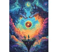 VAIIEYO 5D Diamond Painting Lupo, Diamond Painting Kit Completo Animale, Pittura Diamante 5D Fai da Te, Ricamo con Strass Punto Croce Arte e Artigianato Decorazione per Casa e Pareti 30x40 cm-56