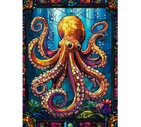 VAIIEYO 5D Diamond Painting Polpo, Diamond Painting Kit Completo Animale, Pittura Diamante 5D Fai da Te, Ricamo con Strass Punto Croce Arte e Artigianato Decorazione per Casa e Pareti 30x40 cm-39