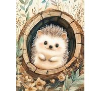 VAIIEYO 5D Diamond Painting Riccio, Diamond Painting Kit Completo Animale, Pittura Diamante 5D Fai da Te, Ricamo con Strass Punto Croce Arte e Artigianato Decorazione per Casa e Pareti 30x40 cm-58