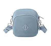 VaiKanhai Due tasche grande casual borsa a tracolla in nylon con motivo floreale per donna, borsa a tracolla, messenger e sport marsupio, Celeste., taglia unica