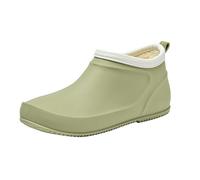 VaiKanhai Stivali di gomma 2024 da donna temperamento England Rain Boots Mid Calf Boots Non Slip Wear Water Shoes Scarpe invernali da donna, verde, 37 EU