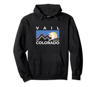 Vail Ski Town Colorado Montagne Rocciose Viaggio Sci Vintage Felpa con Cappuccio