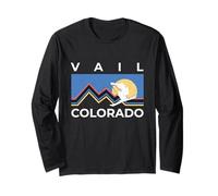 Vail Ski Town Colorado Montagne Rocciose Viaggio Sci Vintage Maglia a Manica