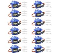 Vaileal 12pcs 9G Micro Servo Motor: Micro Servo Motore 9G per RC Robot Arm/Mano/Camminare Elicottero Barca Aeroplano Elicottero Auto Modelli di Veicoli Controllo con Cavo, Cavo Mini Servos Arduino