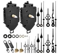 Vaileal 2 pezzi di movimento a pendolo: movimento per orologio da parete, silenzioso, al quarzo, con 6 lancette e pendolo, fabbrica di ricambio per orologio a pendolo, parti di riparazione fai da te